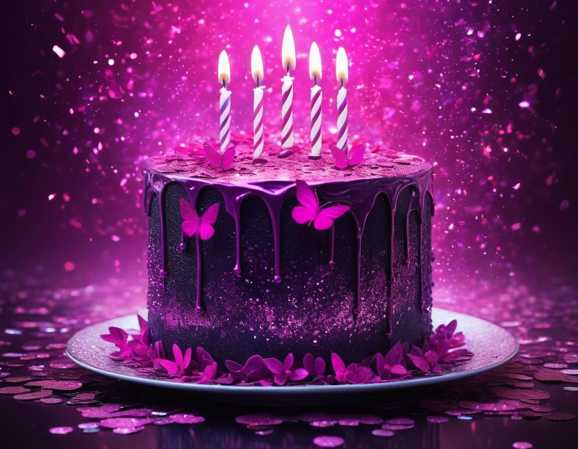 Gothic Happy Birthday Card in Ethereal Style