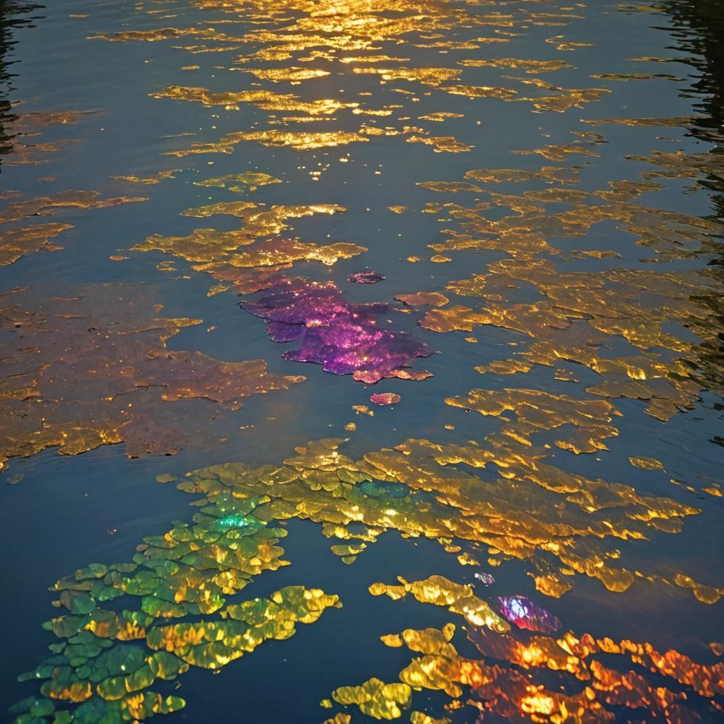 These lily pads have tapped into the aurora energies and are singing their own song now