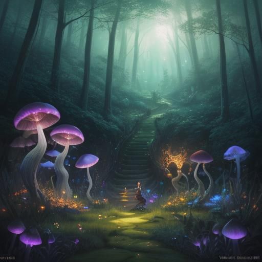 Fairy Photobombs Dragon in Mystical Forest