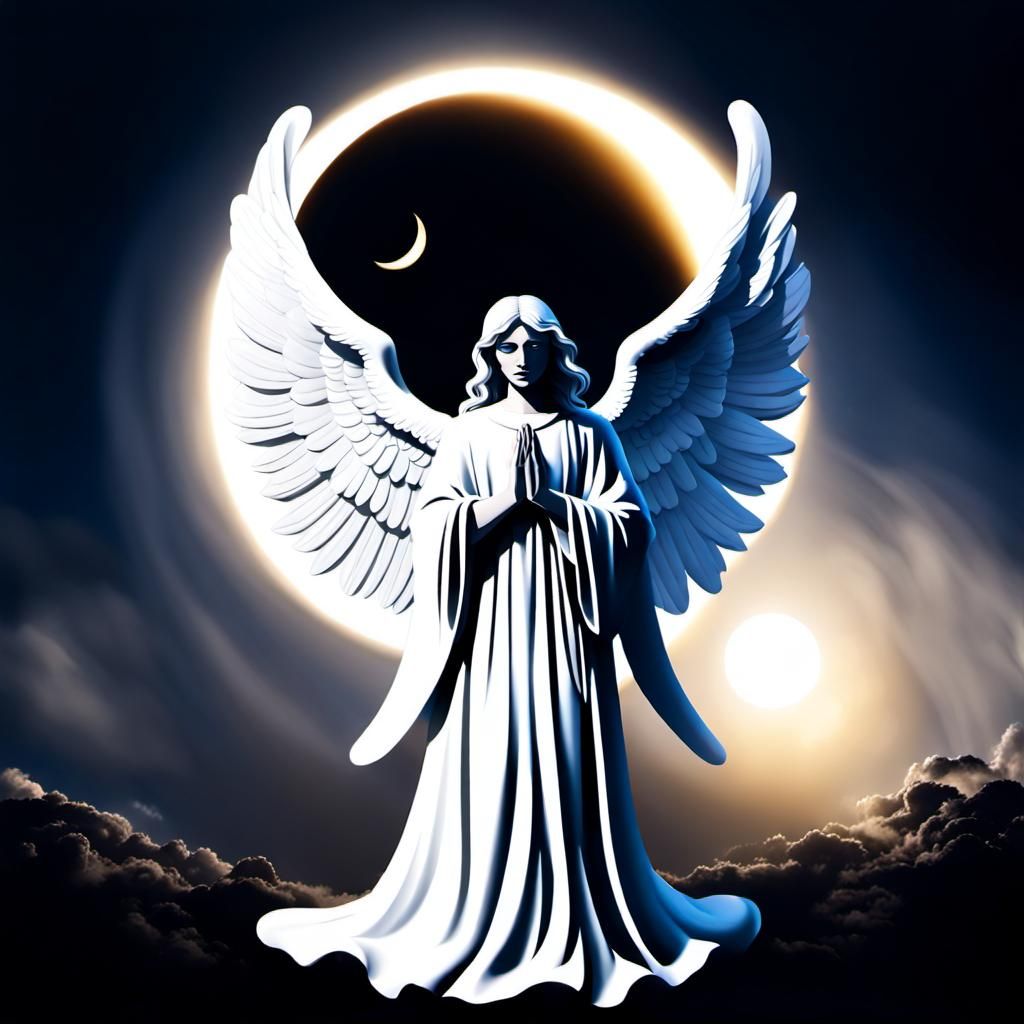 White Angel at Total Solar Eclipse