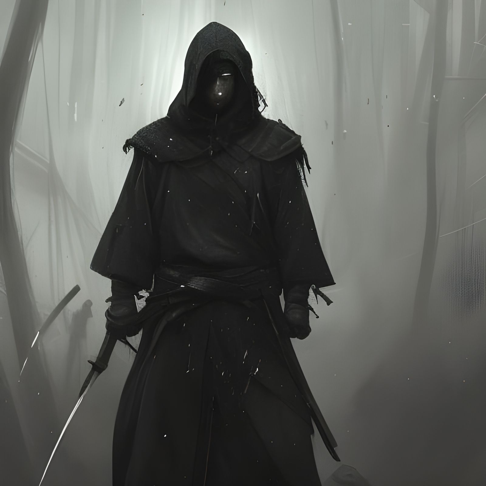Samurai Assassin in Dark Fantasy Style