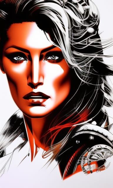 Alien Cowgirl Supermodel: Cosmic Sci-Fi Concept Art