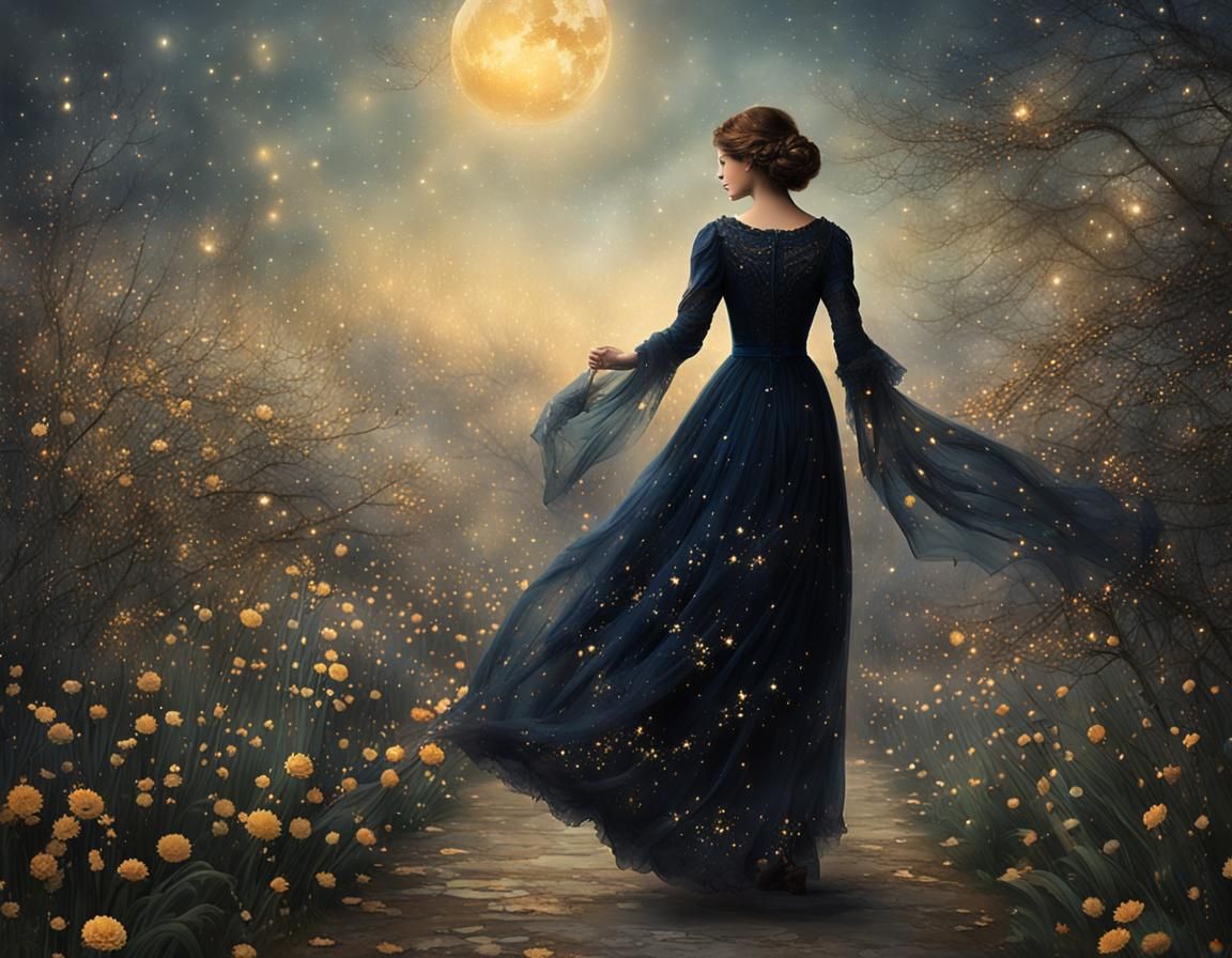 "She walks in beauty, like the night Of cloudless climes and starry skies... Poem by Lord Byron.