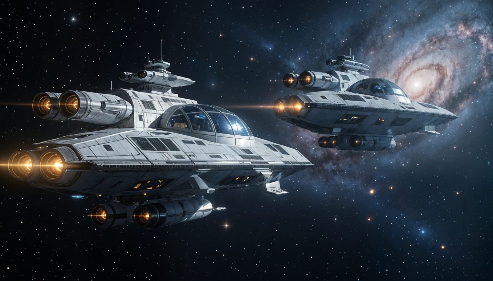 Spectacular Spaceships Among Stars and Galaxies