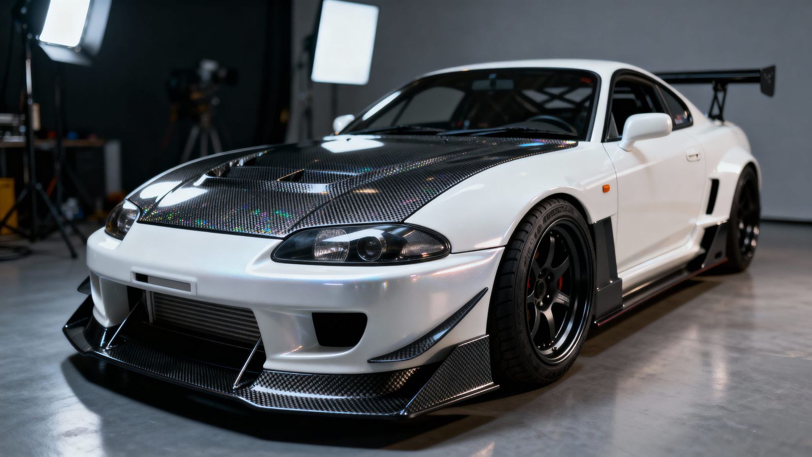 Modified BMW M1 Sports Car in Metallic White