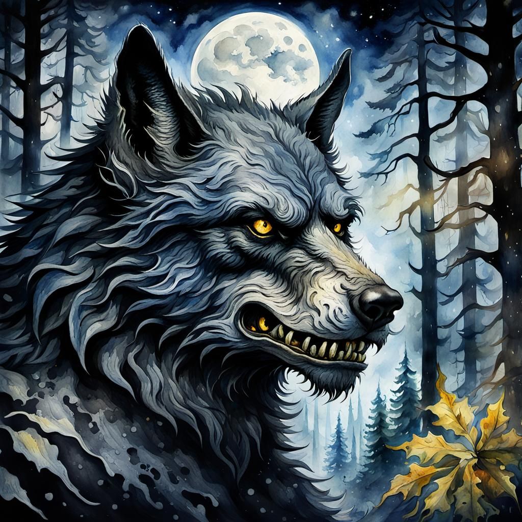 Watercolor Werewolf