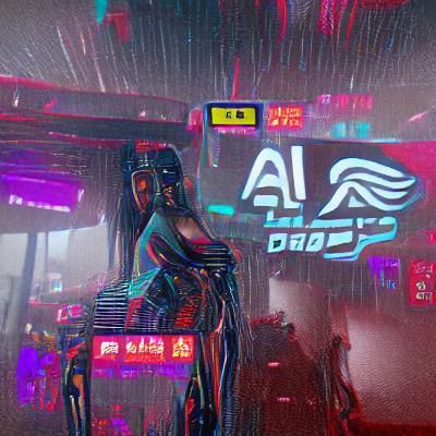 Cyberpunk 2099 Neon Cityscape in Blade Runner Style