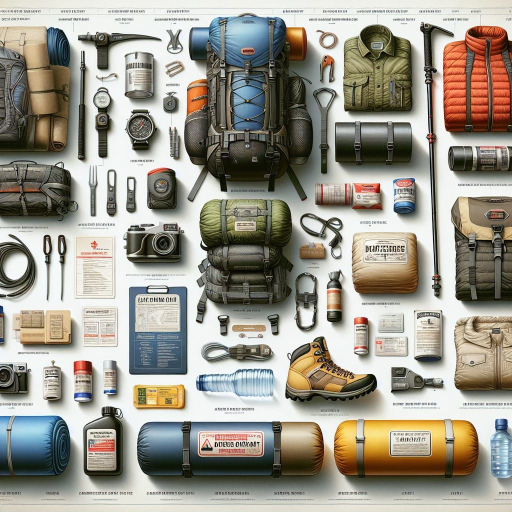 Comprehensive Backpacking Gear Checklist in Detailed Catalog...