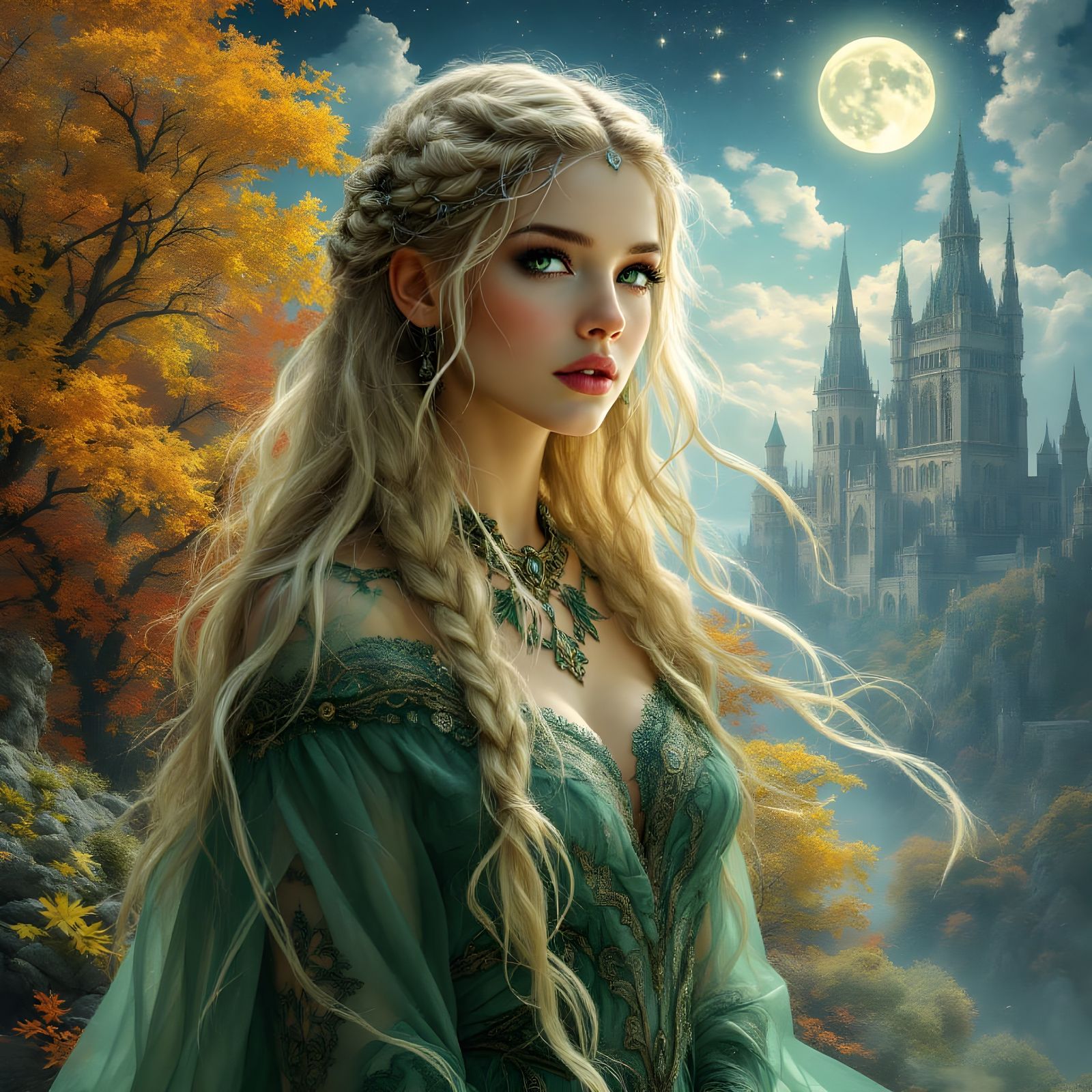 Norse Goddess in Autumn Glory