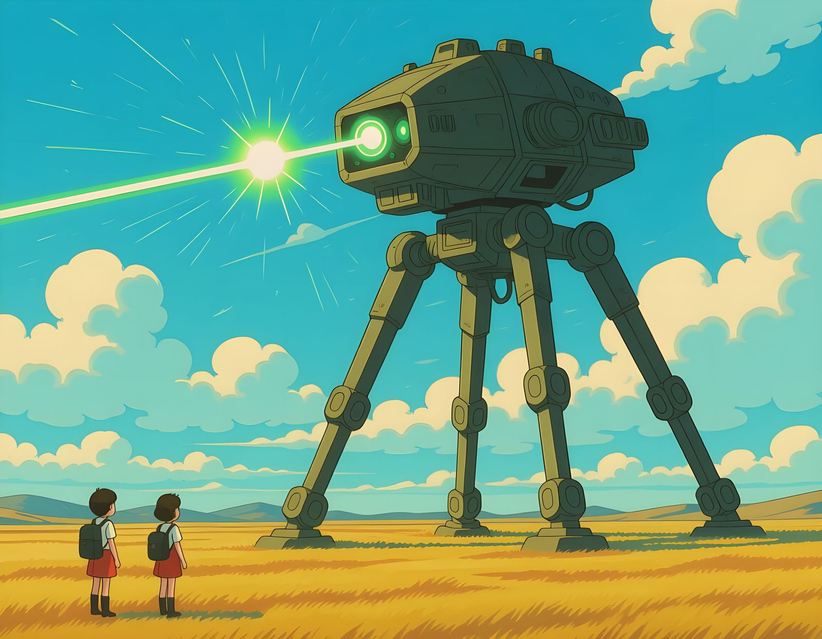 War of the Worlds Tripod in Ghibli Style