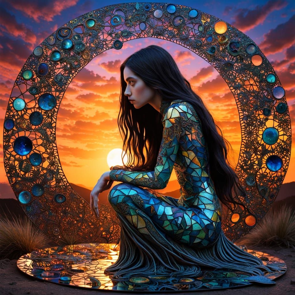 Surreal Bio Art Sculpture in Vibrant, Ethereal Realism