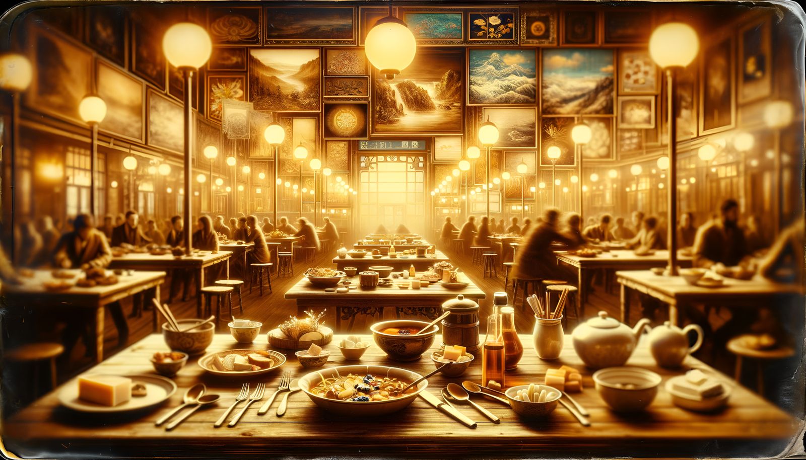 Anime-Inspired Feast with Luminous Design