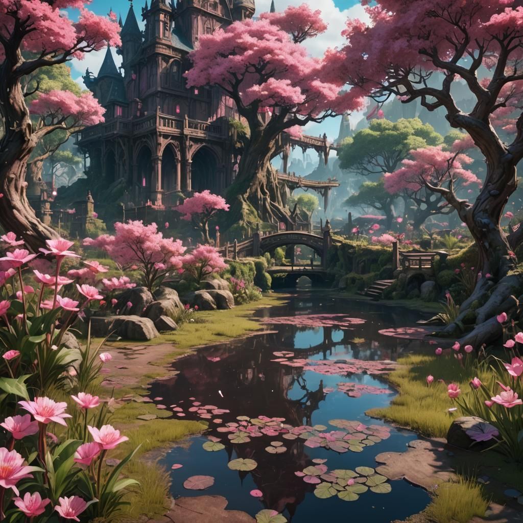 Transgender Shoujo in Medieval Swamp: Detailed Matte Paintin...