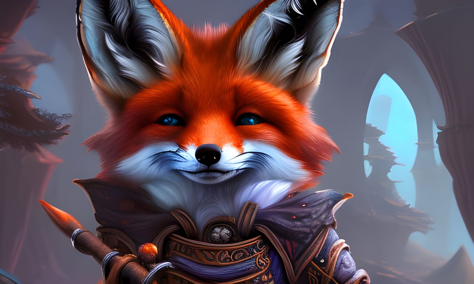 Fox Gnome in Detailed Matte Painting