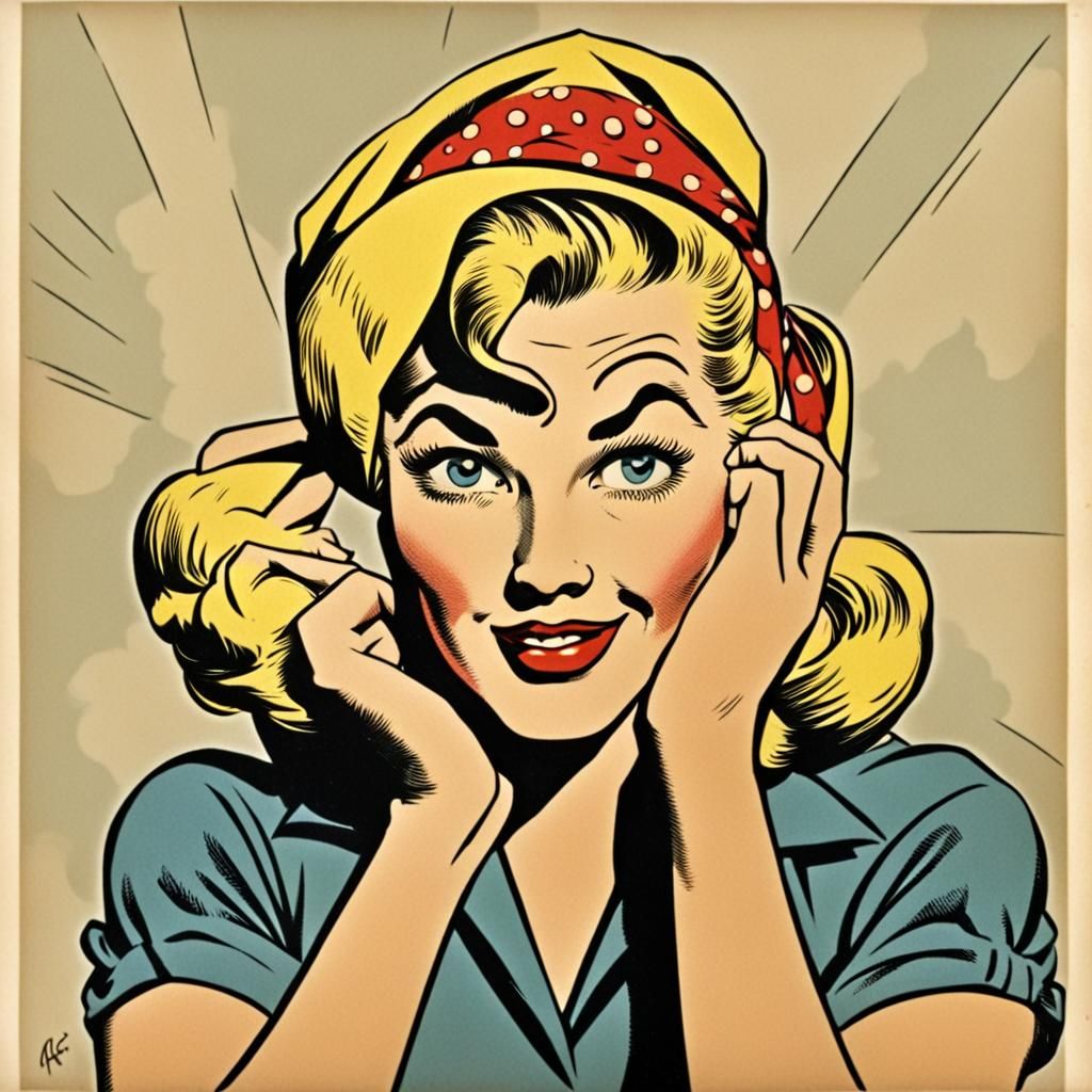 Rosie the Riveter in Comic Art Style