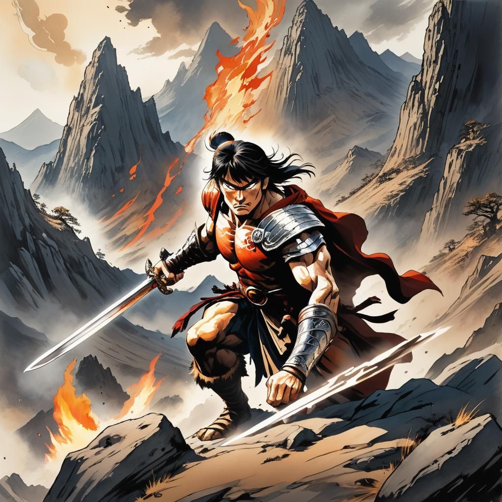 Conan the Destroyer in Manga Style