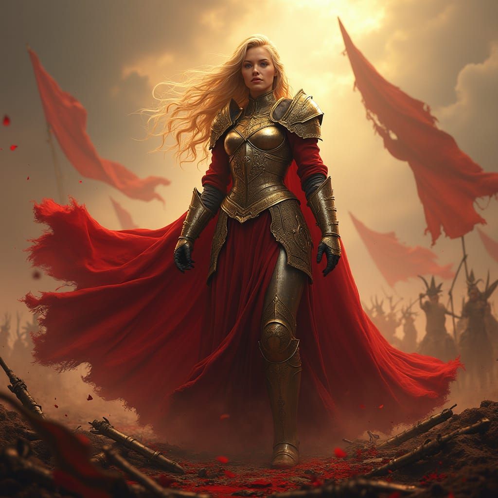 Warrior Queen on Battlefield