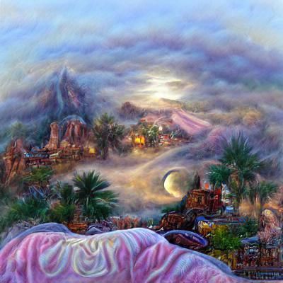Bedouin Princess in Arabian Desert Landscape