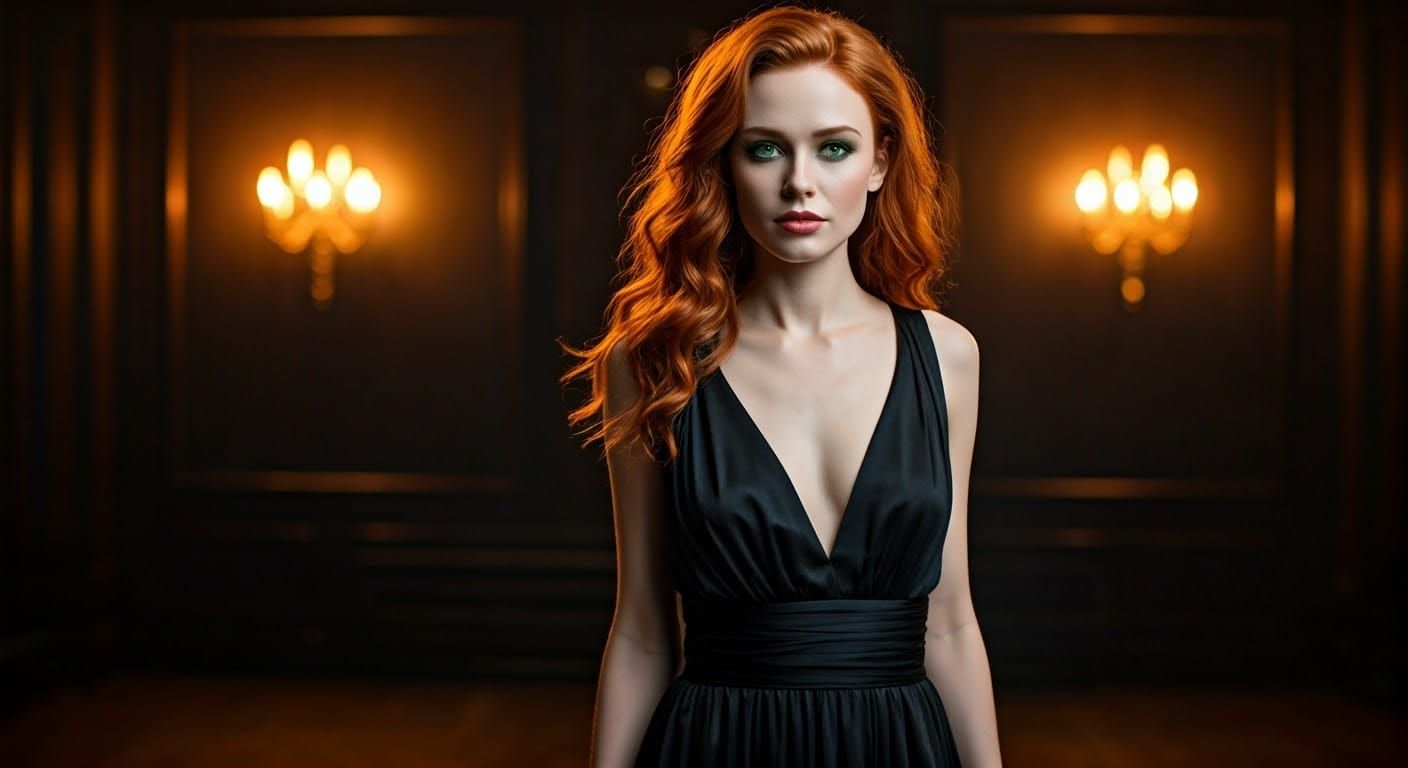 Elegant Irish Woman in Moody Lighting