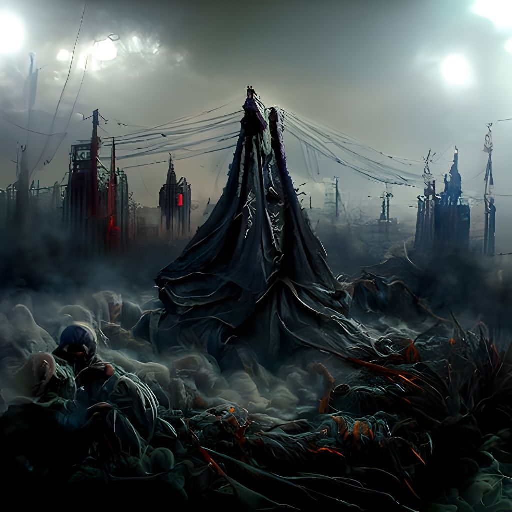 Sinister Deathcore Album Art in Gothic Horror Style