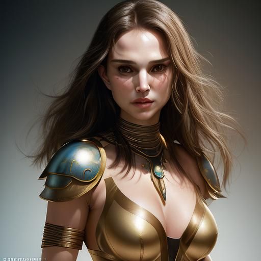 Amazonian Princess Warrior Portrait in Studio Lighting