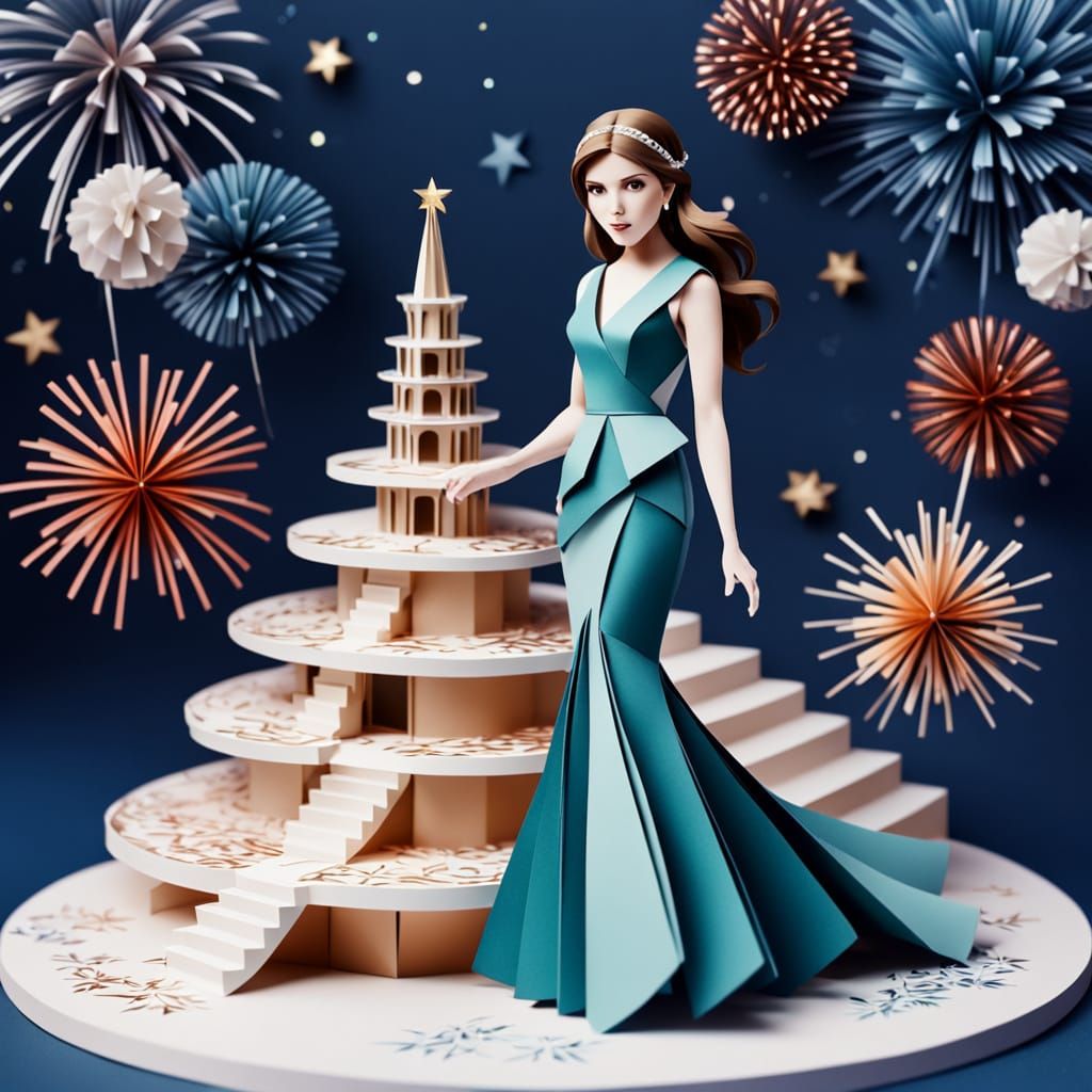 Kirigami Anna Kendrick Celebrates New Year's Eve