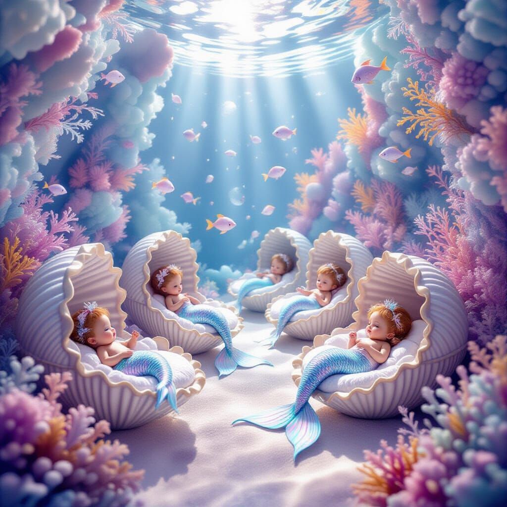 Enchanting Mermaid Nursery in Ethereal Light