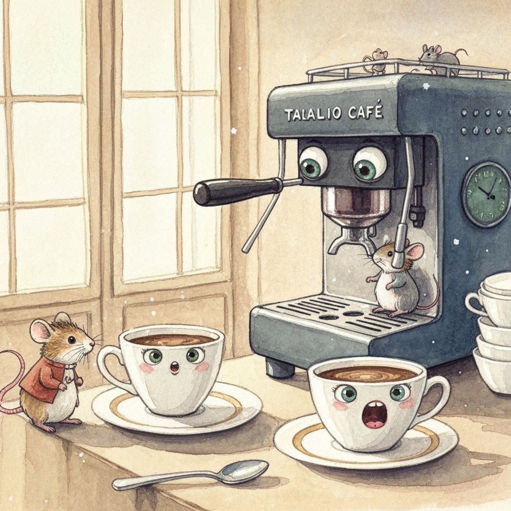 Enchanted Cafe Watercolor Storybook Painting