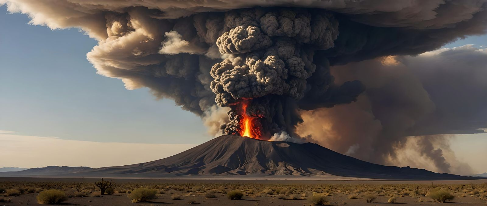 Volcanic Eruption Creates Desert Landscape