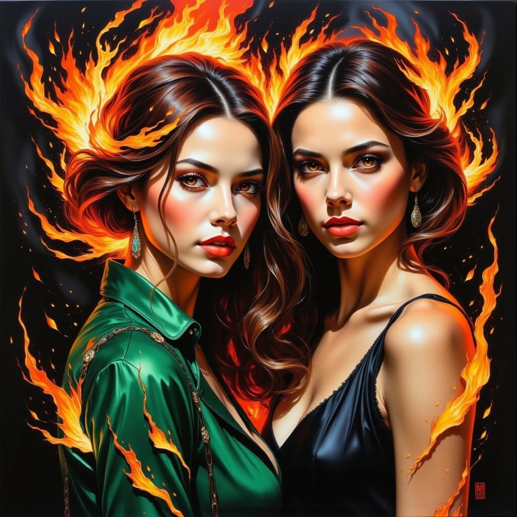 Two Women Fight Fire at Tara, Anime Style