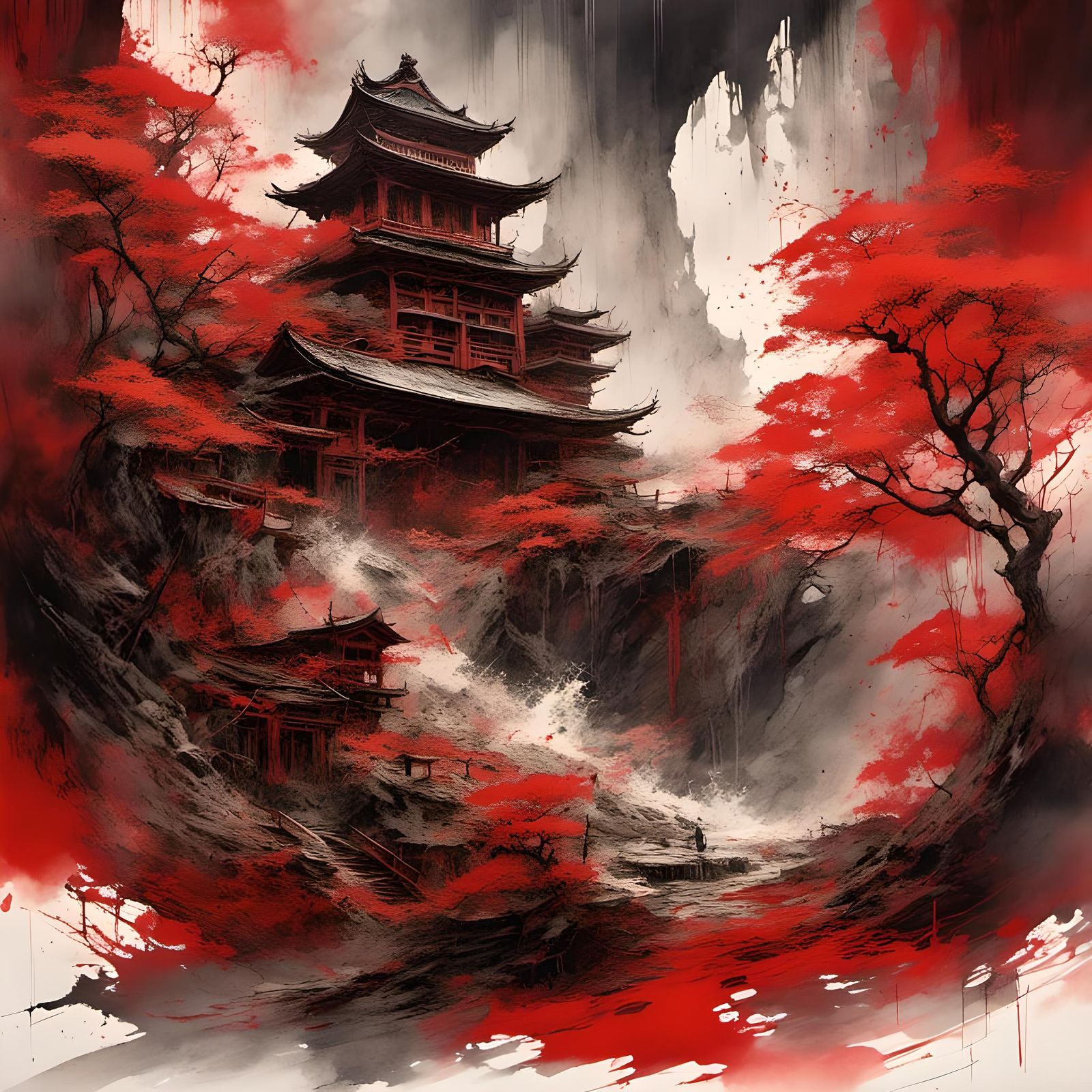 Japanese prefecture watercolor