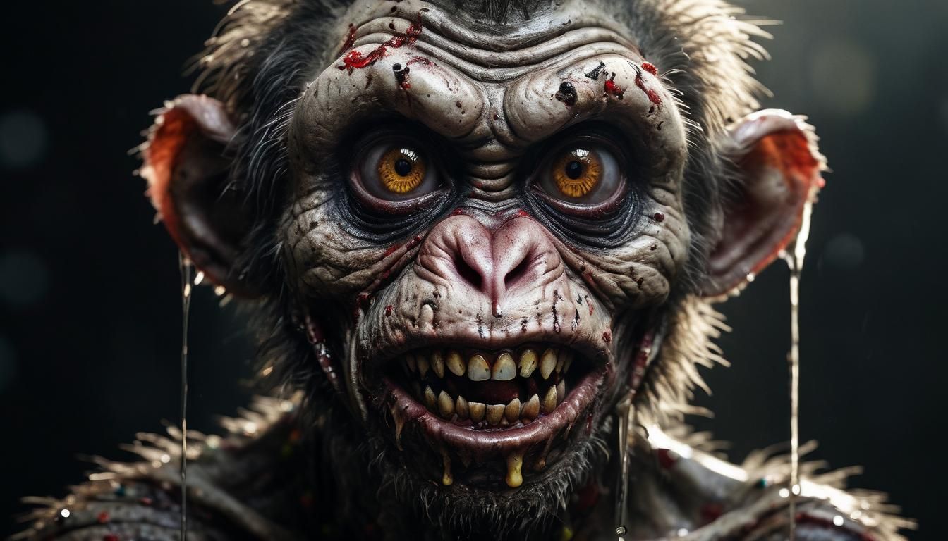 Cuddly Zombie Sewer Rat Hybrid Portrait