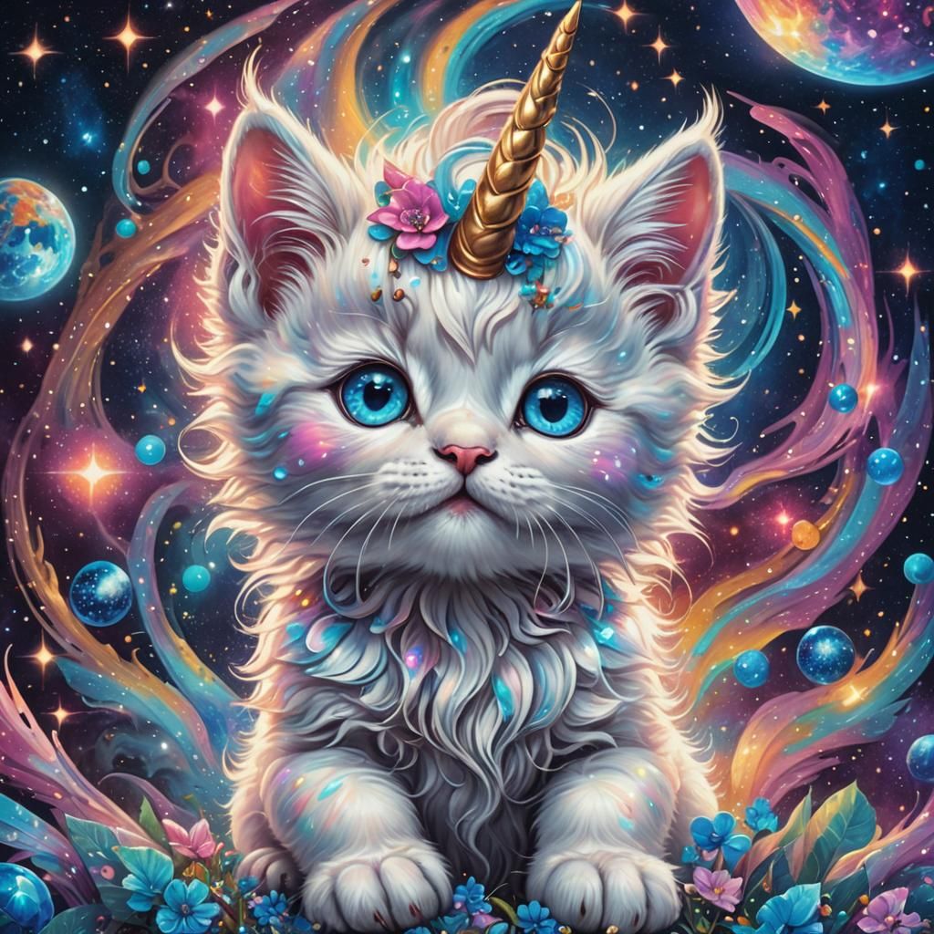 Unicorn baby kitty