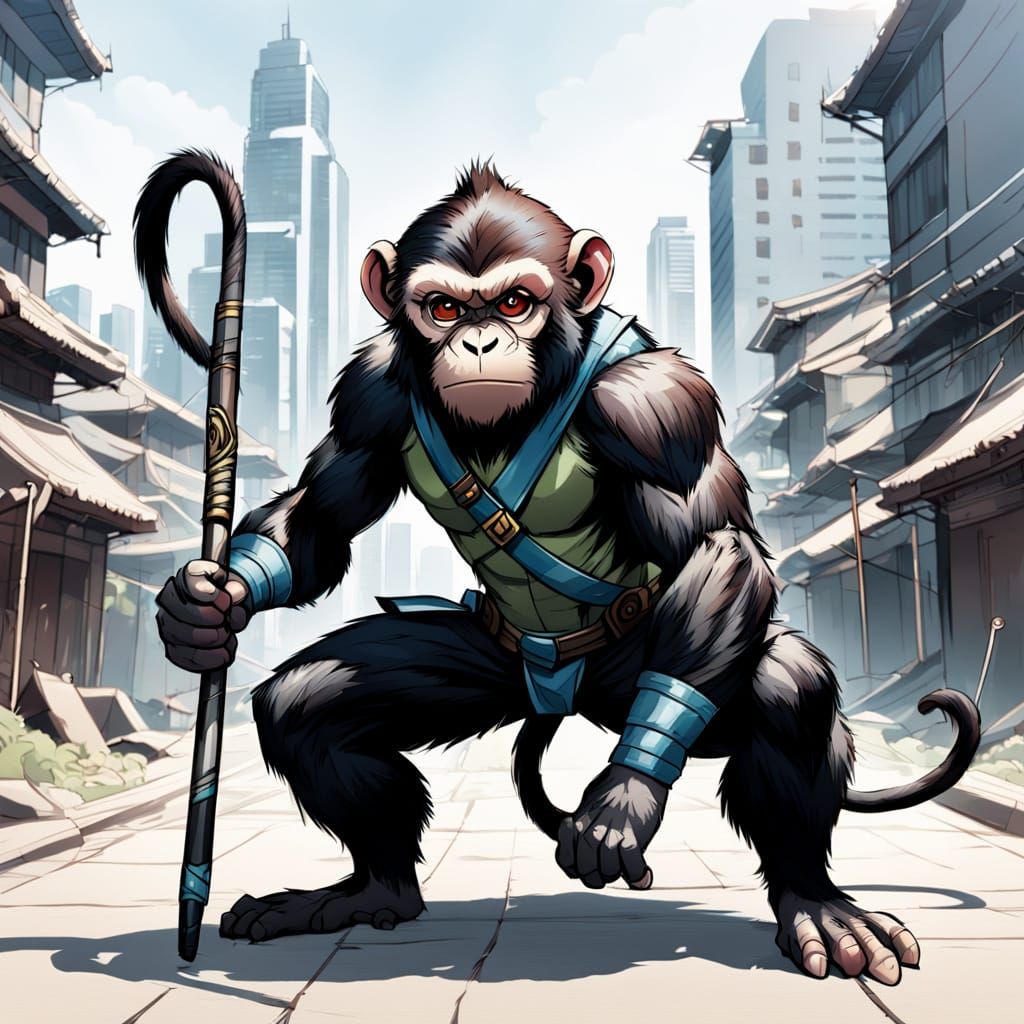 Cel-Shaded Hero Defies the City Night