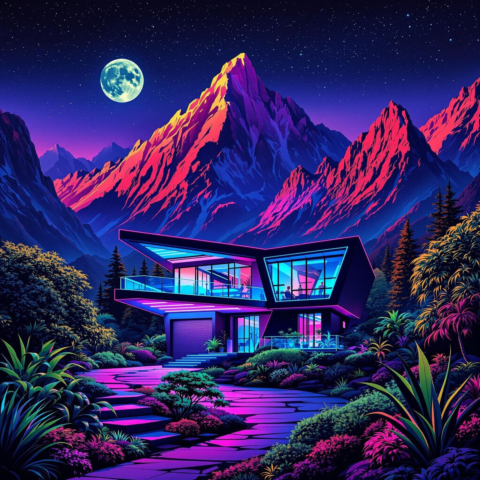 Sleek Angular House at the Foot of a Majestic Mountain, in C...