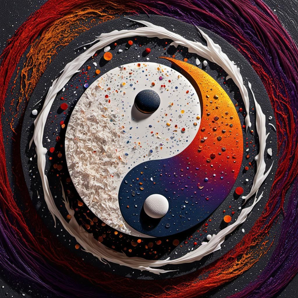 Reflective Droplets Form a Cosmic Yin Yang