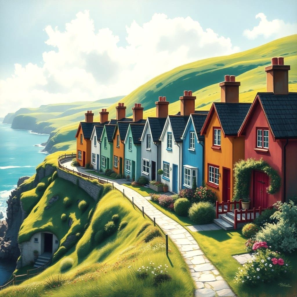 Whimsical Irish Cottages in Sunshine