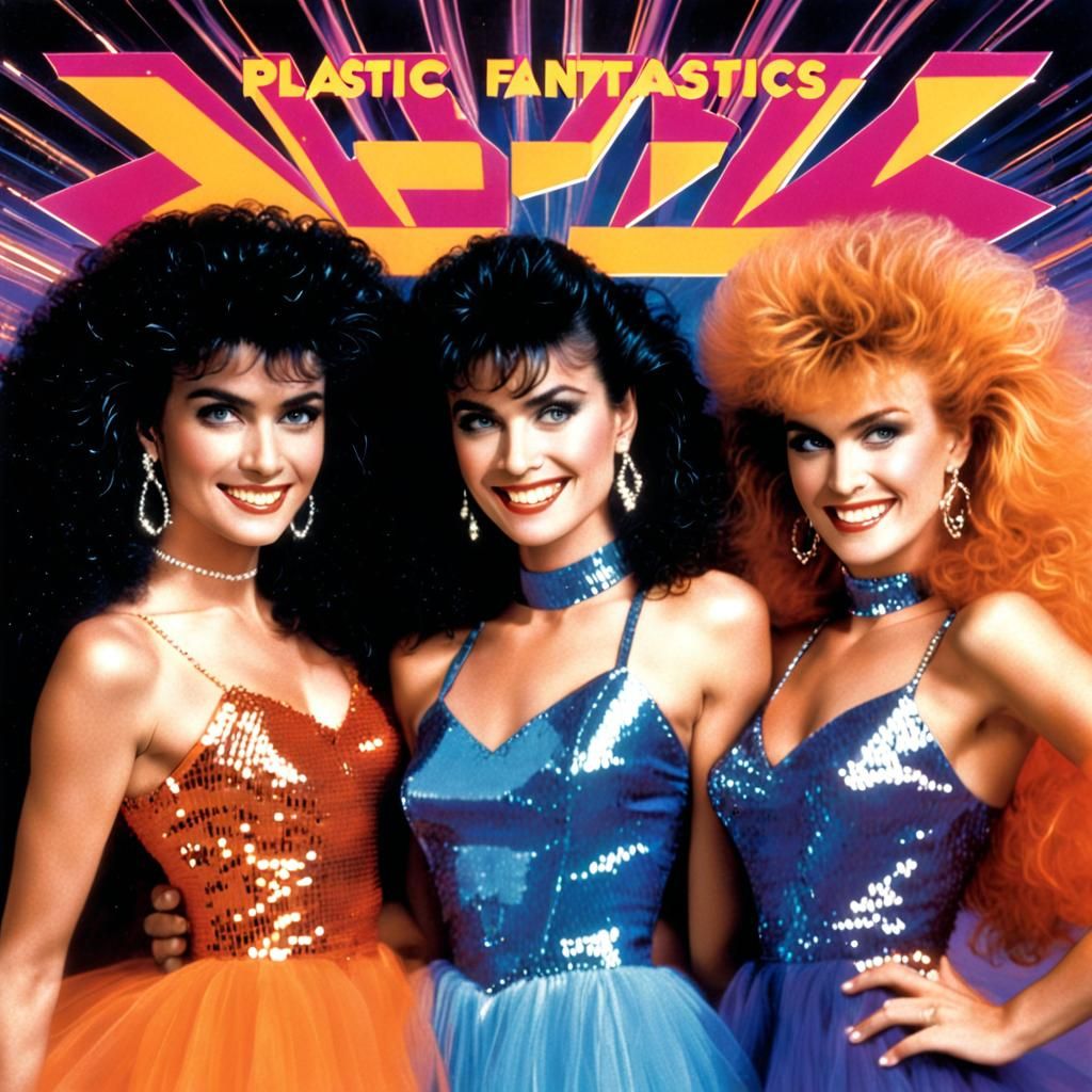 The Plastic Fantastics Album Cover: 1985 Synthwave