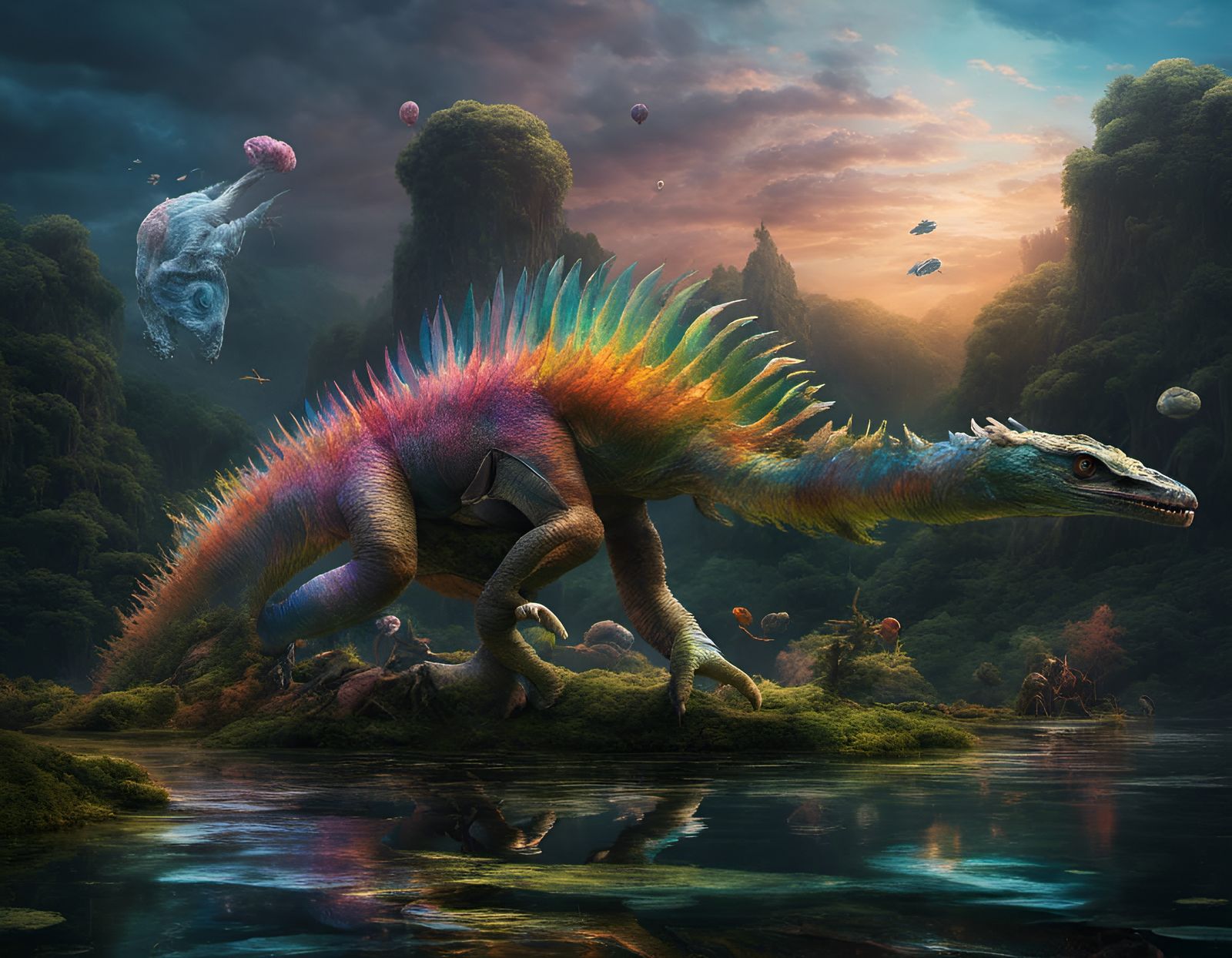 Exotic Alien Creatures in a Bizarre Ecosystem