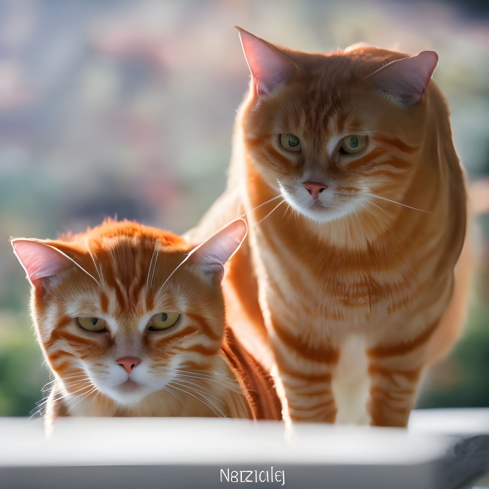 Faded-Orange Tabby Cat Outdoors in Bokeh