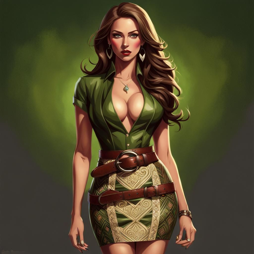 Beautiful Woman Portrait in Hyperdetailed Style