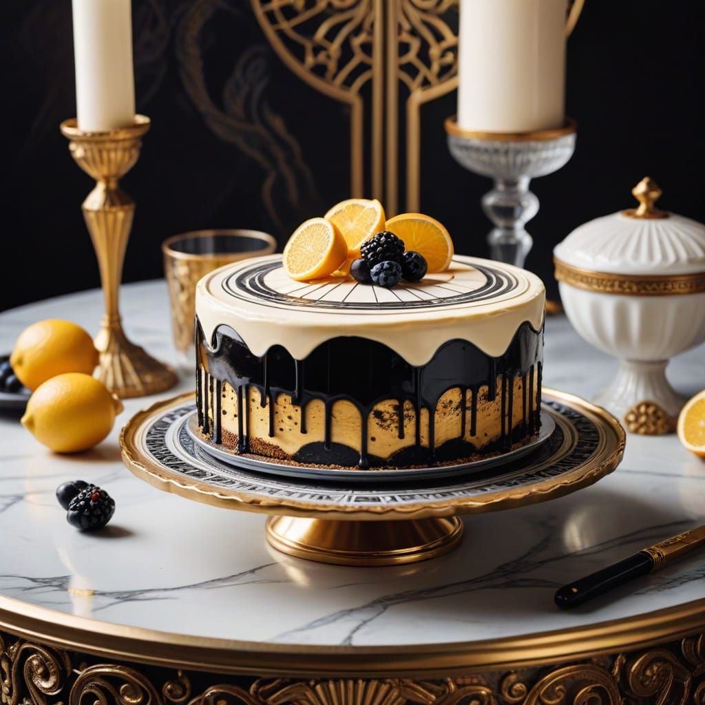 Elegant Art Deco Still Life in Luxurious Golden Lighting