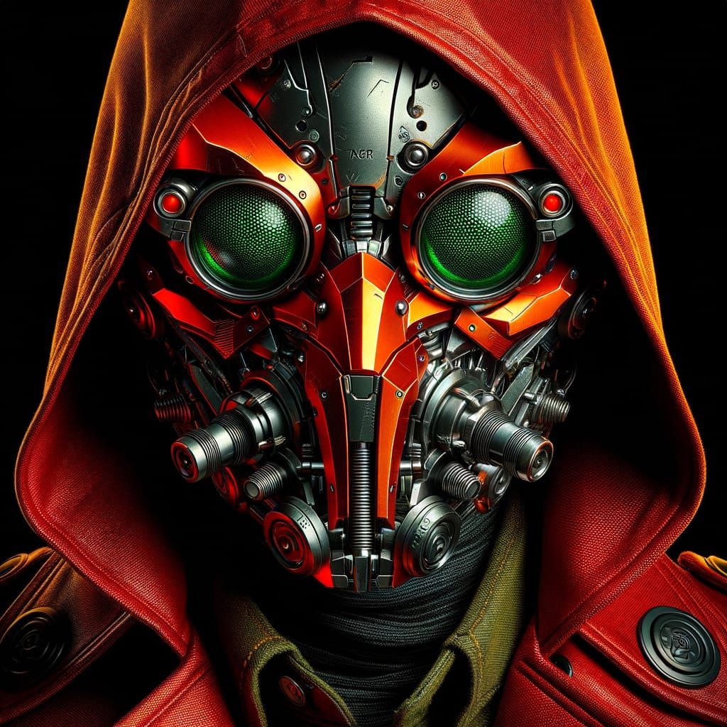 Plasma Cannon Alien Warrior in Cyberpunk Style