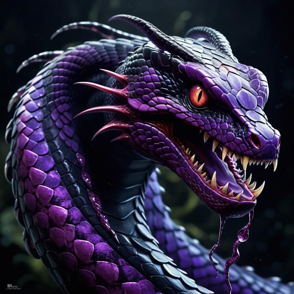 Sinister Viperan Creature in Detailed Matte Painting