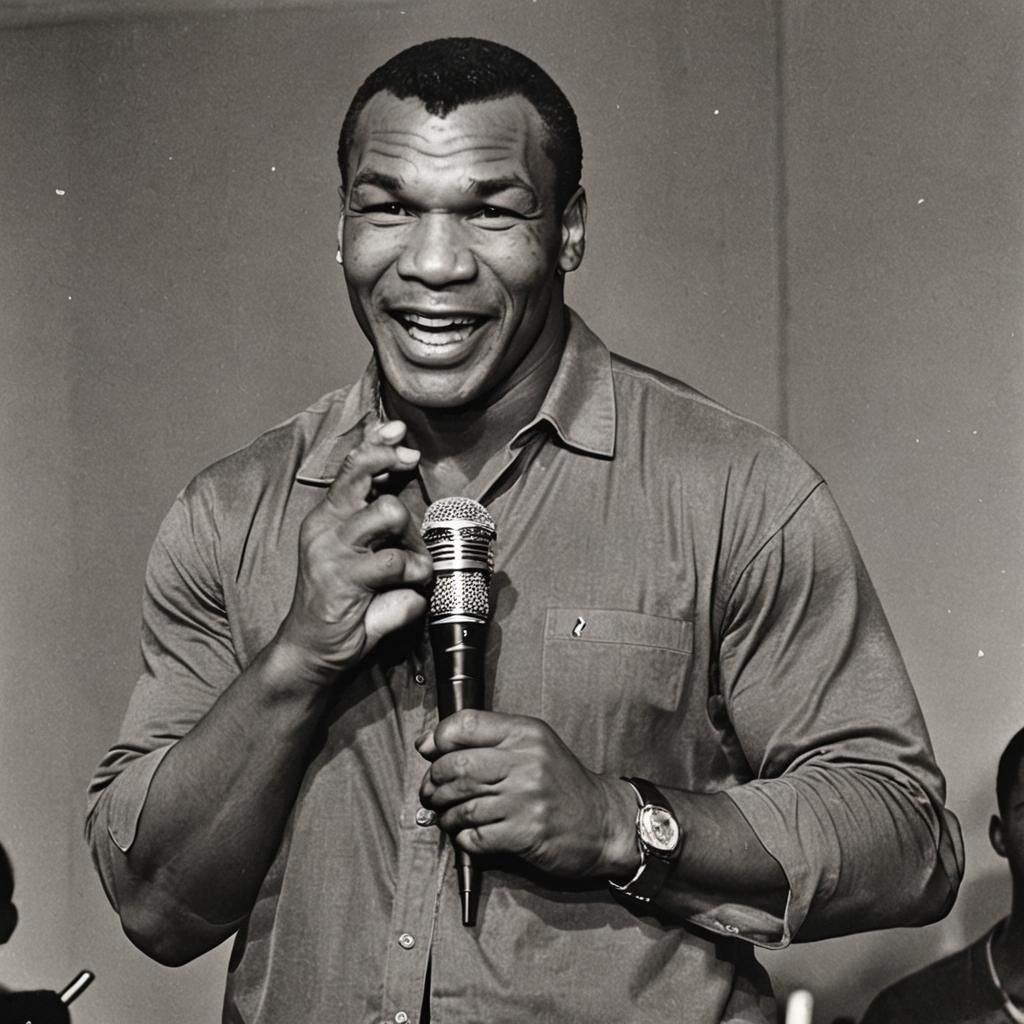 Mike Tyson singing karaoke
