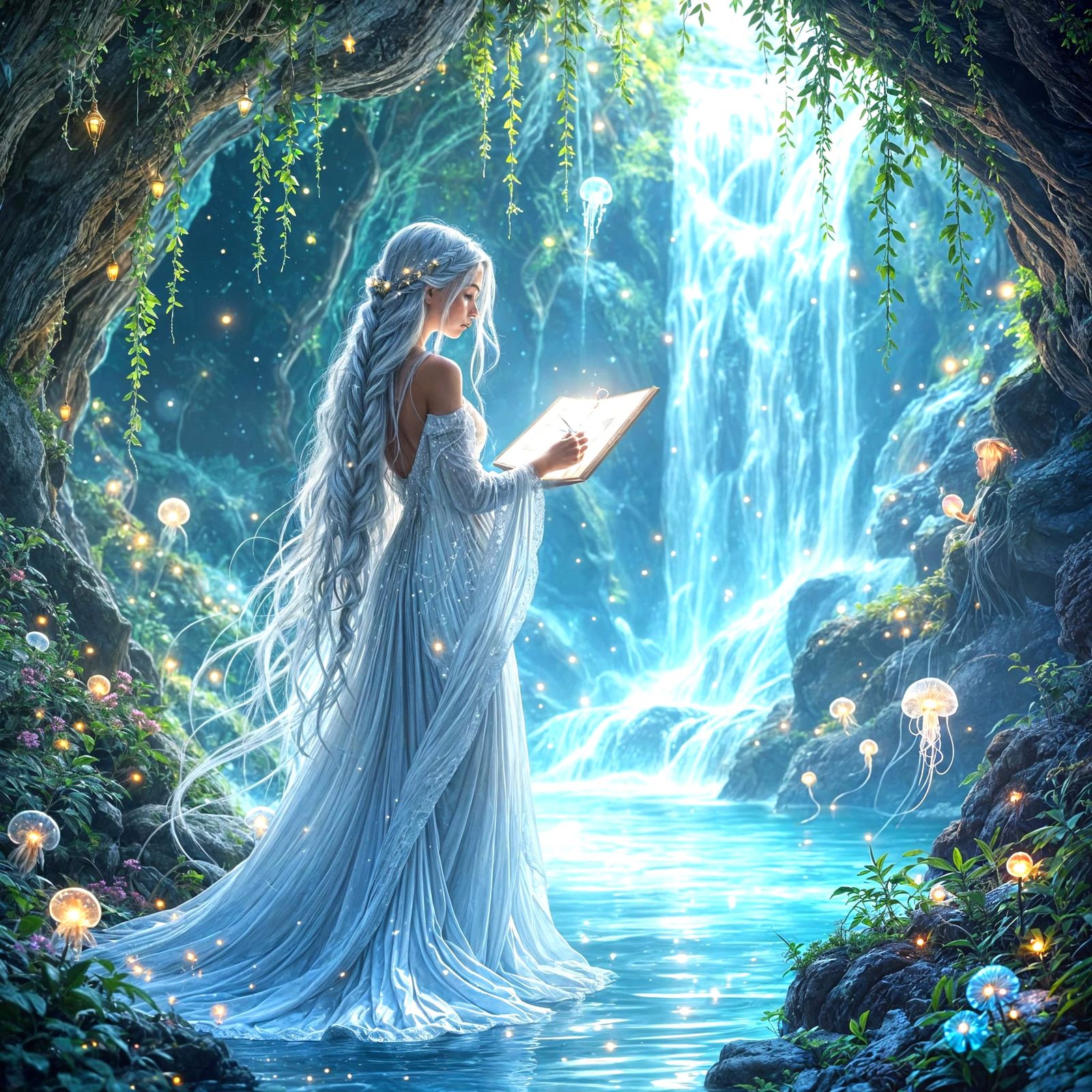 Bioluminescent Grotto: Celestial Cartographer Charts Cosmic ...