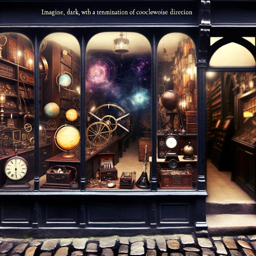Steampunk Antique Shop with Whimsical Wonders