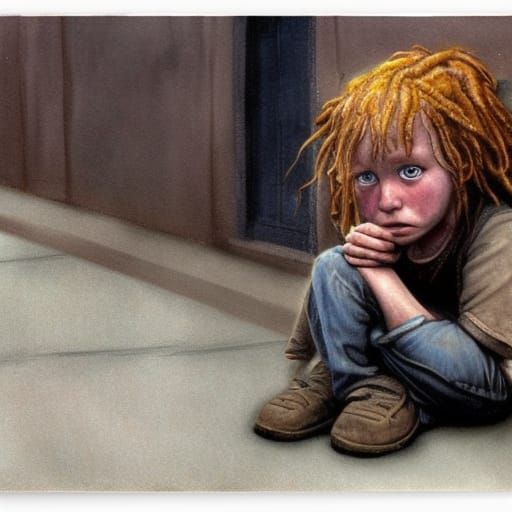 Homeless Princess Street Urchin, Digital Art