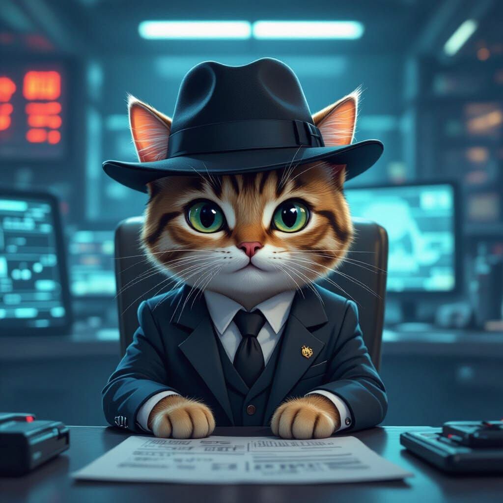 Spy Cat in Fedora: Film Noir Meets Future