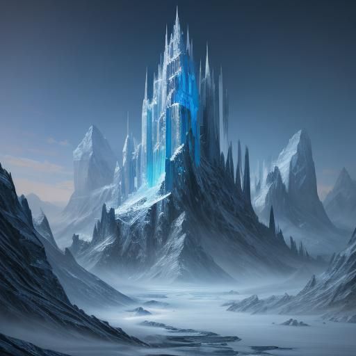 Detailed Matte Painting of Ice Icicles